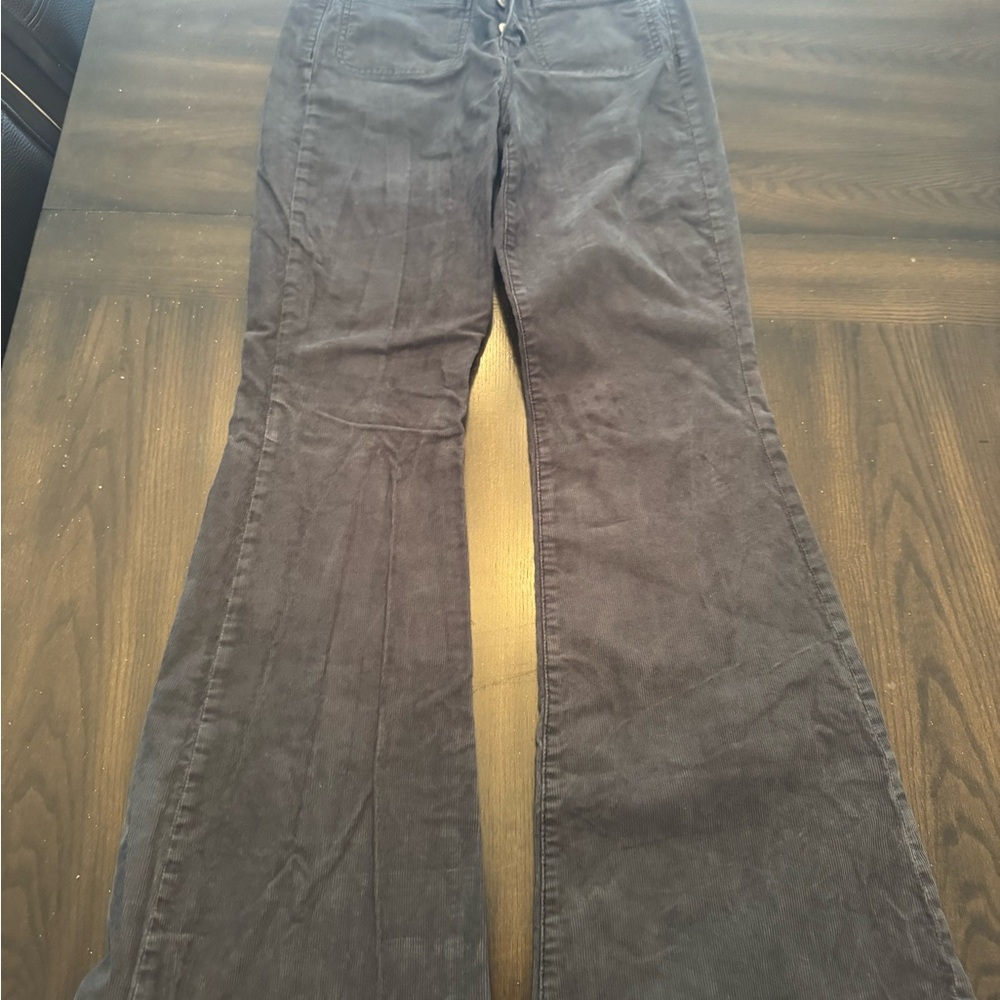 American Eagle Outfitters Navy Blue Flare Corduroy Pants